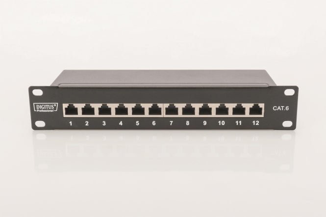 ASSM Patch Panel CAT 6 Kl.E  DN-91612S       geschirmt 12-Port, RJ45 sw