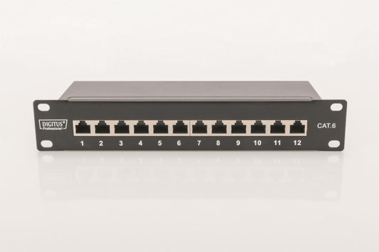 ASSM Patch Panel CAT 6 Kl.E  DN-91612S       geschirmt 12-Port, RJ45 sw