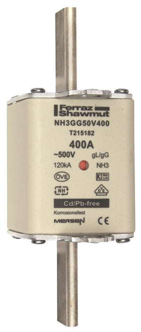 Mersen 1B383.000000 NH3 400A gG 500V     NH-Sicherung sfü spannungsführend