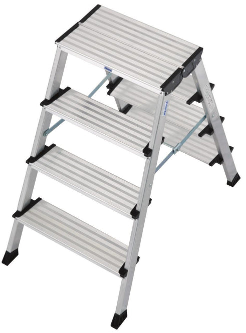 Krause Doppel-Klapptritt Alu      126047 2x4 Stufen Standhöhe:0,85m 5,5kg Treppo