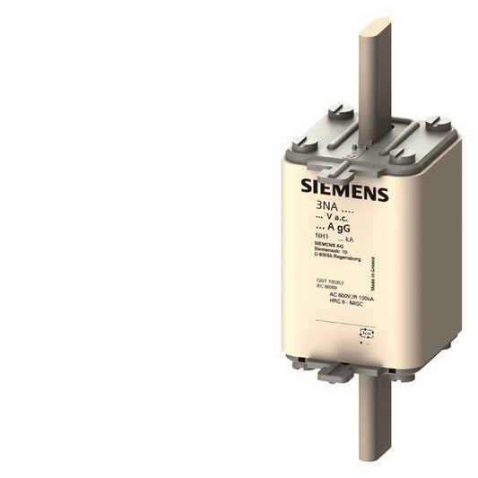 Siemens 3NA3140 NH1 200A 500VAC/440DC    gL/gG Sicherung spannungsführend