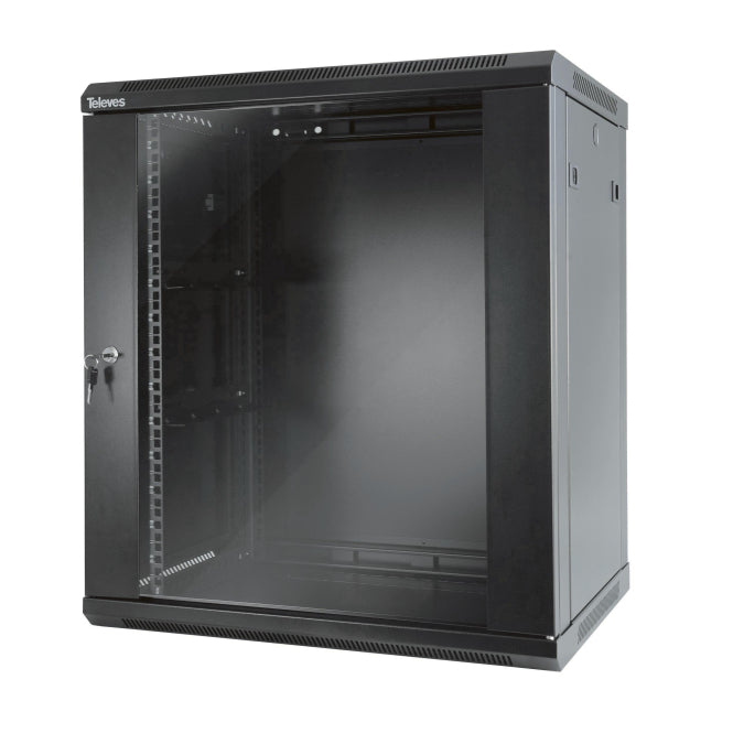 Televes Wandverteiler 19z 15+2HE MSR1915 600x450mm montiert schwarz RAL 9005