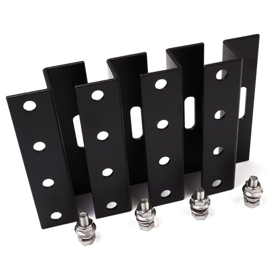 WATTSTUNDE® 100mm Aluminium Z-Winkel HSZ100 schwarz Halterung - Homeiq24