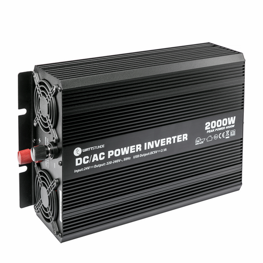 WATTSTUNDE® 2000W / 4000W 24V Sinus Spannungswandler WS24/2000SI - Homeiq24