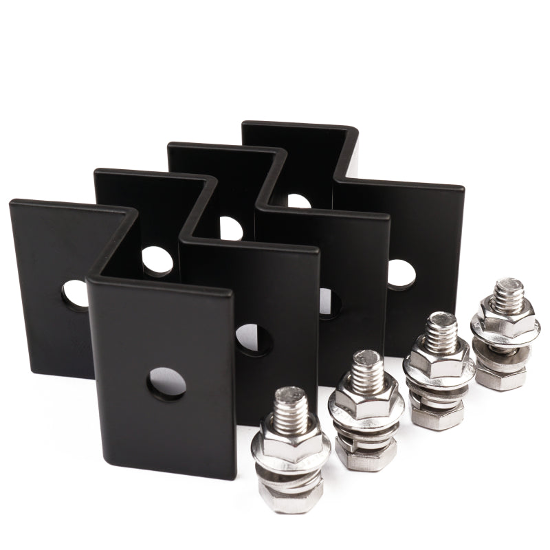 WATTSTUNDE® 38mm Aluminium Z-Winkel HSZ38 schwarz Halterung - Homeiq24