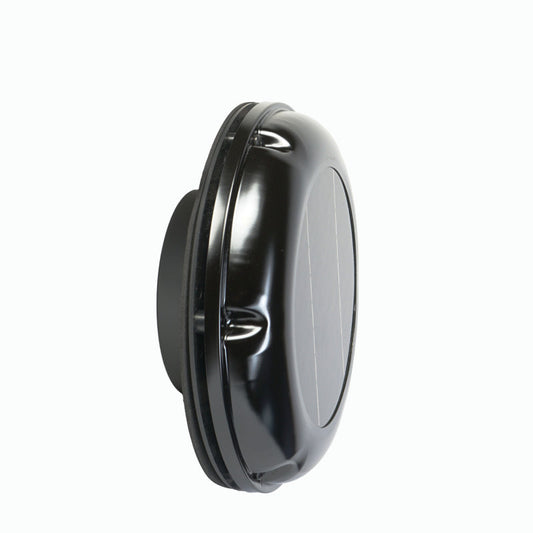 WATTSTUNDE® AERO Solarlüfter mit Akku rund, schwarz - Homeiq24