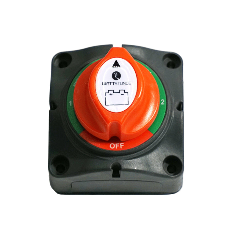 WATTSTUNDE® Batterie Wählschalter 2 Batterien mit Gehäuse - Homeiq24