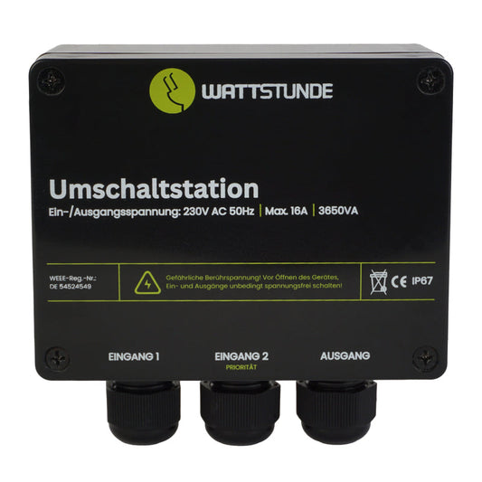 WATTSTUNDE® NVS Umschaltstation 16A Netzvorrangschaltung - Homeiq24