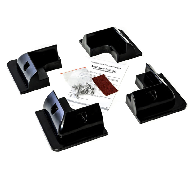 WATTSTUNDE® Solarmodul Halteecken HXE/S ASA Kunststoff schwarz - Homeiq24