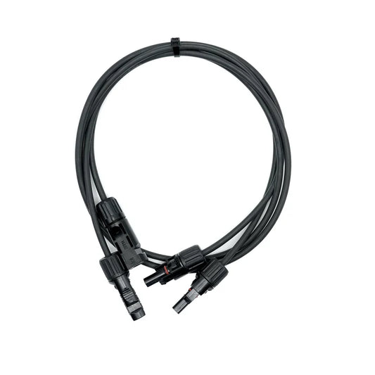 WATTSTUNDE® Solarverlängerungskabel 2x6mm² Typ-MC4/Typ-MC4 1m schwarz - Homeiq24